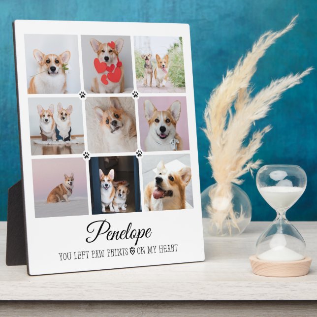 Dog Memorial Gift Pet Loss Photo Collage Keepsake  Plaque (Side)