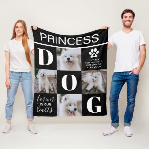 Dog Memorial Gift   Pet Loss Photo Fleece Blanket