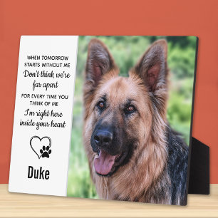 Dog Memorial Gift - Pet Loss Remembrance Keepsake Plaque