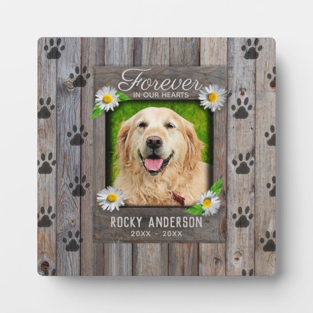 Dog Memorial Keepsake Plaque (Front)
