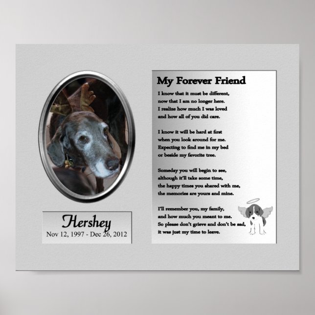 Dog Memorial My Forever Friend Poster (Front)