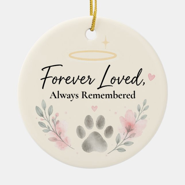 Dog Memorial Ornament – Personalised (Front)
