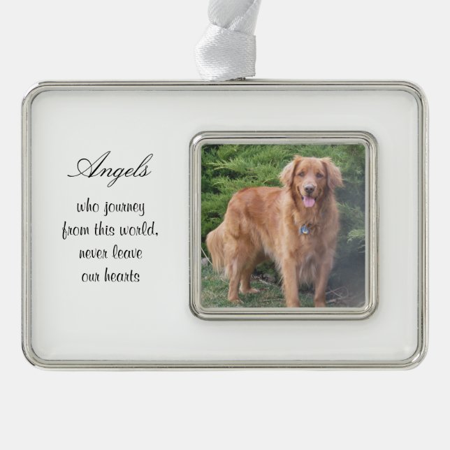 Dog Memorial Personalised Christmas Ornament (Front)