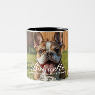 Dog Memorial Personalised Pet Loss Two-Tone Coffee Mug