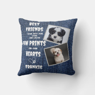 dog Memorial Pet Loss 2 Photo Cushion