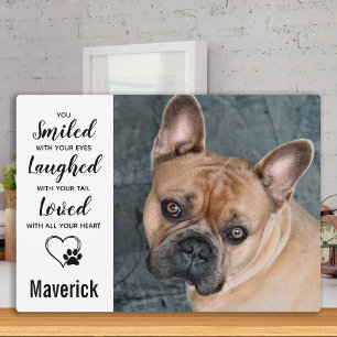 Dog Memorial- Pet Loss Dog Photo Sympathy Keepsake Plaque