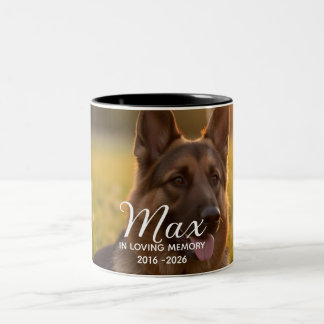 Dog Memorial Pet Loss Two-Tone Coffee Mug