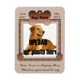 Dog Memorial - Pet Memorial Brown Tones Magnet