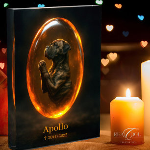 Dog Memorial Photo Block - Cane Corso