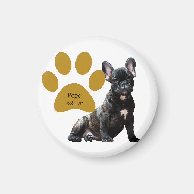 Dog Memorial Photo Personalised Magnet (Front)