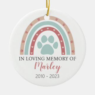 Dog Memorial Photo Pet Ceramic Tree Decoration