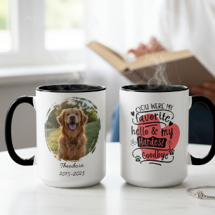 Dog memorial photo sympathy tribute mug