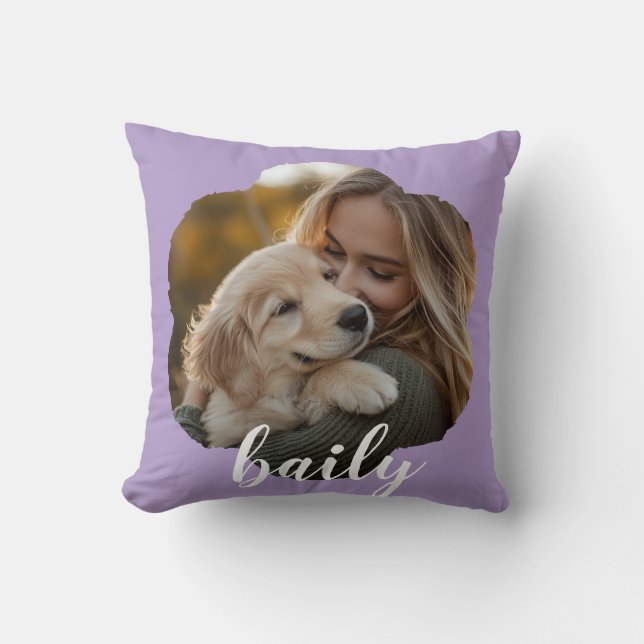 "Dog Memorial Pillow – Personalized Keepsake (Front)