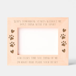 Dog Memorial Remembrance Pet Custom Wooden Photo E Etched Frames