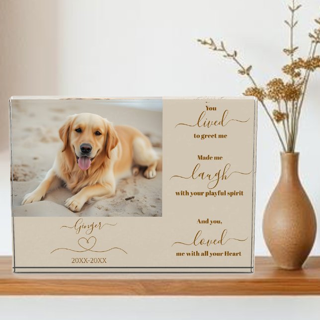 Dog Memorial Remembrance- Photo Block (Dog Memorial Remembrance- Photo Block-me)