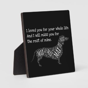 Dog Memorial Sign - Personalised Dog Dachshund  Pl Plaque