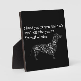 Dog Memorial Sign - Personalised Dog Dachshund  Pl Plaque