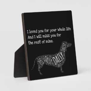 Dog Memorial Sign - Personalised Dog Dachshund Pla Plaque