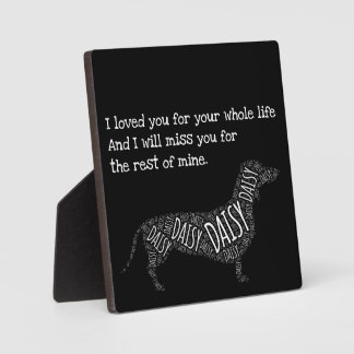 Dog Memorial Sign - Personalised Dog Dachshund Pla Plaque