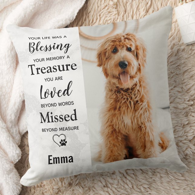 Dog Memorial Sympathy Pet Loss Pet Photo Cushion (Creator Uploaded)