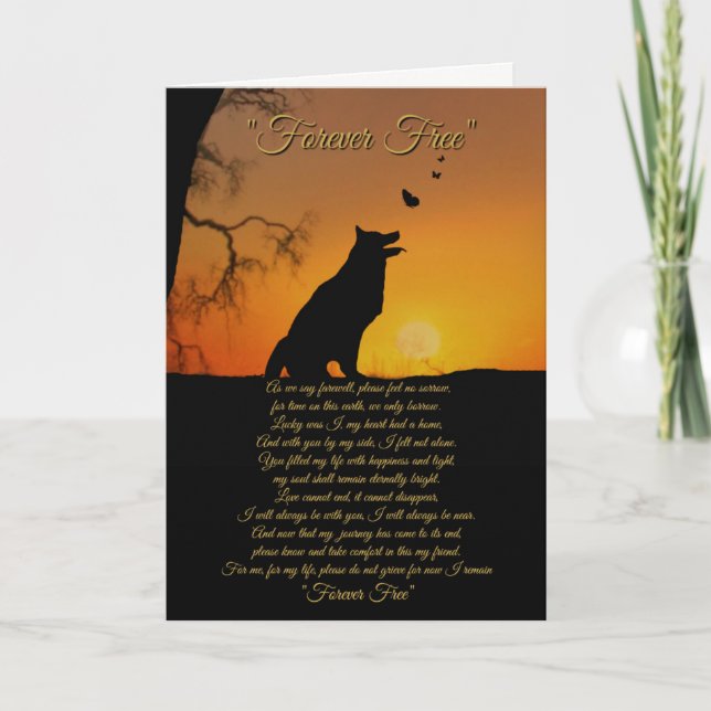 Dog Memorial Sympathy Tribute Card (Front)