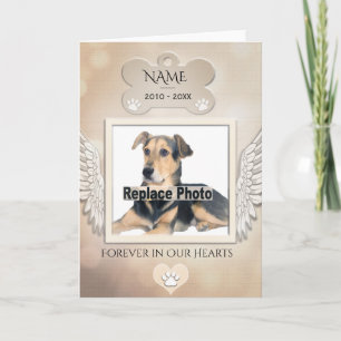 Dog Memorial with Rainbow Bridge Poem Card