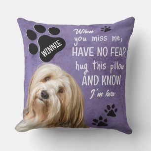 Dog memory keepsake -add your own photo and name cushion