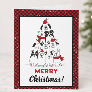Dog Merry Christmas Holiday Card