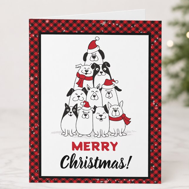 Dog Merry Christmas Holiday Card (Dog Christmas Card)