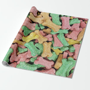 dog milk bones wrapping paper