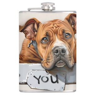 Dog Miss You Flask