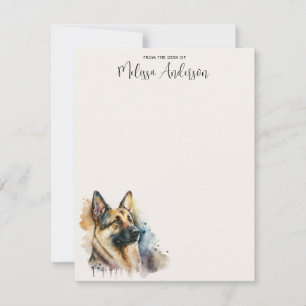 Dog Modern Watercolor Animal German Shepherd  Card