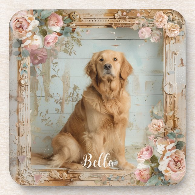 Dog Mom Besties Labrador  Coaster (Front)