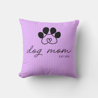 dog mom customizable lilac polar cushion