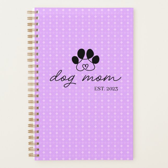 dog mom customizable notebook planner (Front)