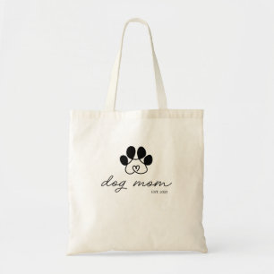 dog mom customizable tote bag
