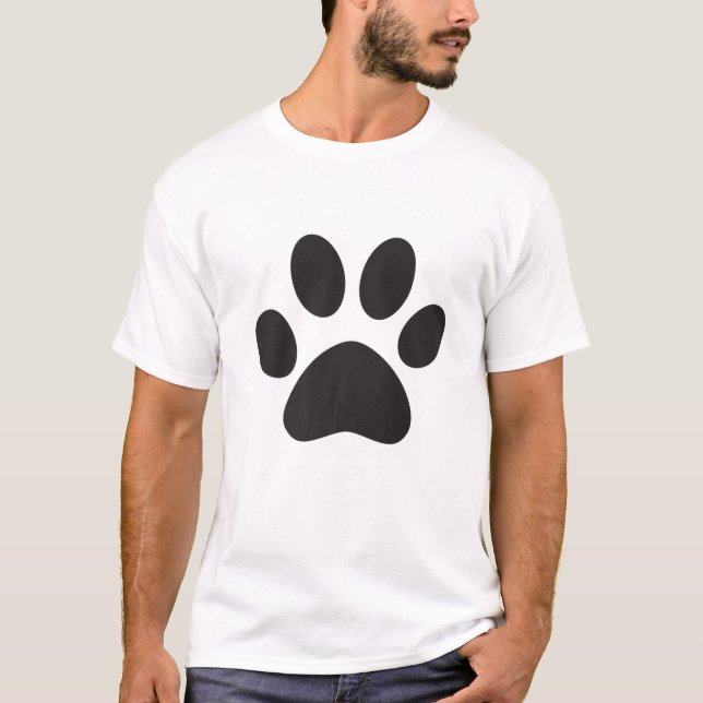 Dog Mom Dad Puppy Love Dogs Paw Print T-Shirt (Front)