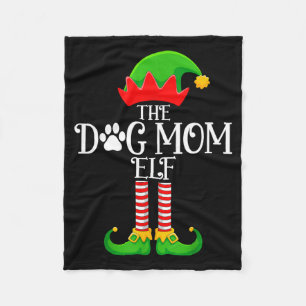 Dog Mom Elf Christmas Family Matching Funny Love E Fleece Blanket