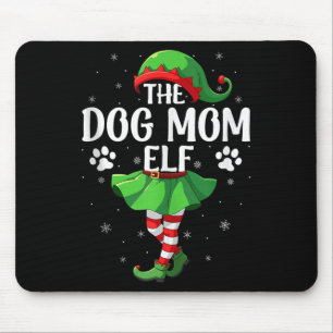 Dog Mom Elf Christmas Girls Women Elf Squad Xmas F Mouse Mat