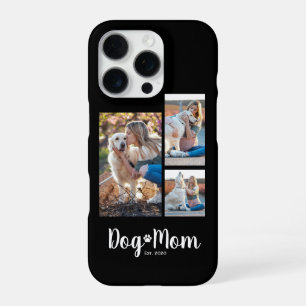 Dog Mom Established Script Black 3 Photo iPhone 16 Pro Case