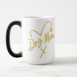 DOG MOM, GOLDEN HEART MAGIC MUG