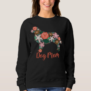Dog Mom Golden Retriever Floral Silhouette Sweatshirt