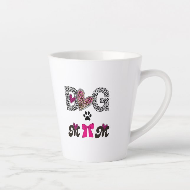 Dog Mom Leopard Heart Mug -Mom Lover Gift  (Right)