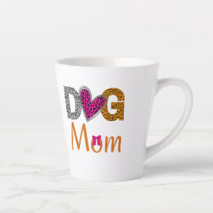 Dog Mom Leopard Print/Trending Dog  Lover Gift Latte Mug