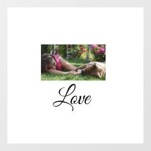 Dog mom love add name text pet name lovers window cling