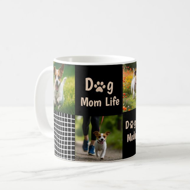 Dog Mom Mode ON Modern Pet Lover Design Coffee Mug (Front Left)
