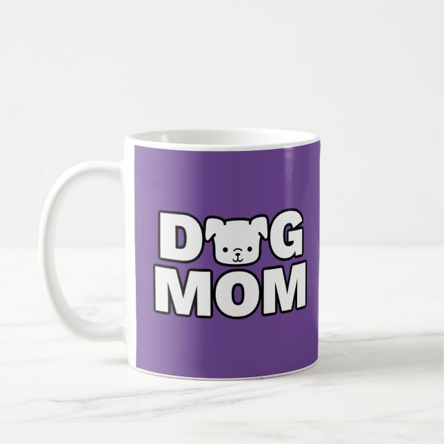 DOG MOM Mug (Purple) (Left)