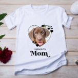 Dog MOM Personalised Heart Dog Lover Pet Photo T-Shirt<br><div class="desc">Dog Mum ... Surprise your favourite Dog Mum this Mother's Day , Christmas or her birthday with this super cute custom pet photo t-shirt. Customise this dog mum shirt with your dog's favourite photos, and name. This dog mum shirt is a must for dog lovers and dog moms! Great gift...</div>