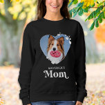 Dog MOM Personalised Pet Photo Heart Dog Lover Sweatshirt<br><div class="desc">Dog Mum ... Surprise your favourite Dog Mum this Mother's Day , Christmas or her birthday with this super cute custom pet photo t-shirt. Customise this dog mum shirt with your dog's favourite photos, and name. This dog mum shirt is a must for dog lovers and dog moms! Great gift...</div>