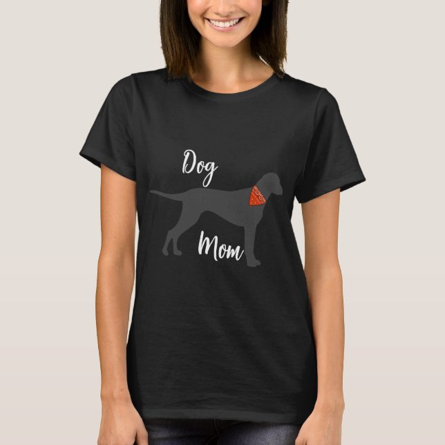 DOG MOM RED BANDANA T- SHIRT (Front)